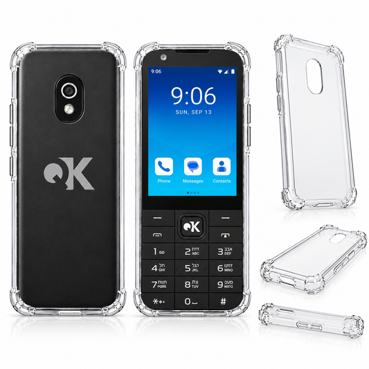 CLEAR SHOCK CASE for Qin Kosher Phone PRO M5 4G (by Tiq)